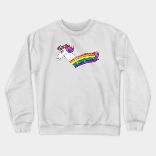 Retro Rainbow Unicorn Crewneck Sweatshirt